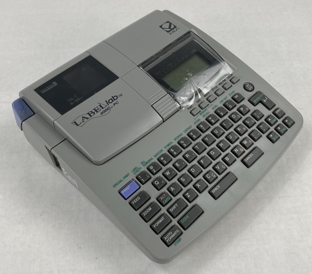 K-Sun Label Lab 6000 XL PC Professional Label Maker Untested