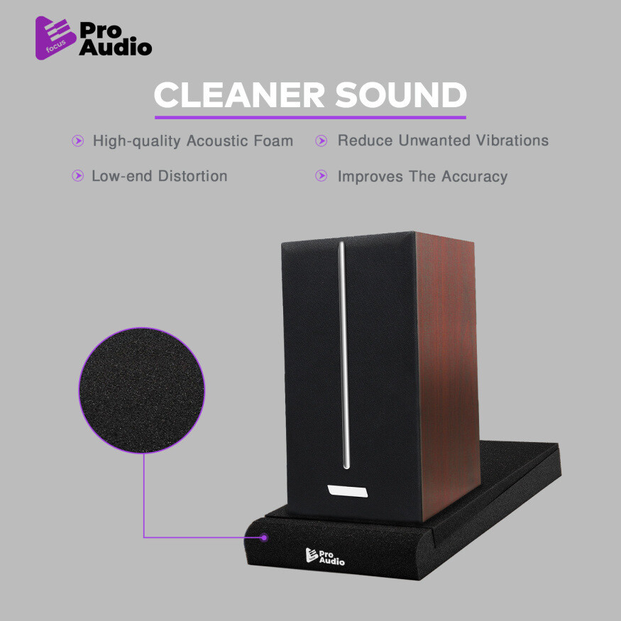 FocusProAudio Studio Monitor Isolation Pads for 8 Inch Speakers Pair