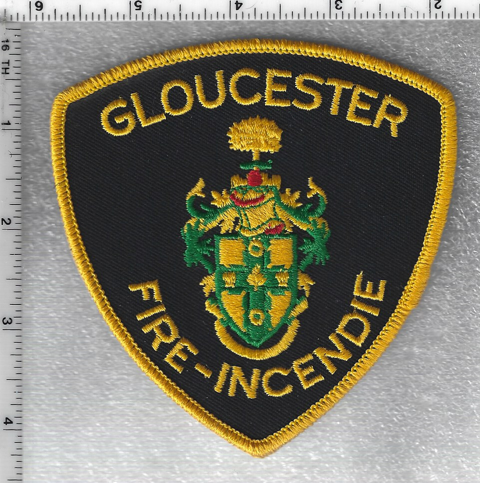 Gloucester Fire-Incendie (Ontario, Canada) Yellow Shoulder Patch