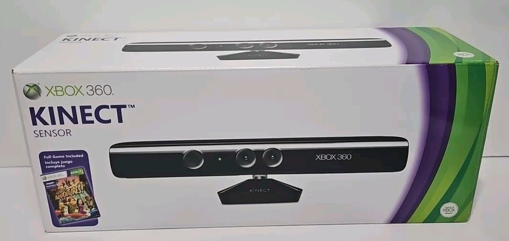 Kinect Sensor Bar for Microsoft Xbox 360 New Open Box With Unused Game Codes