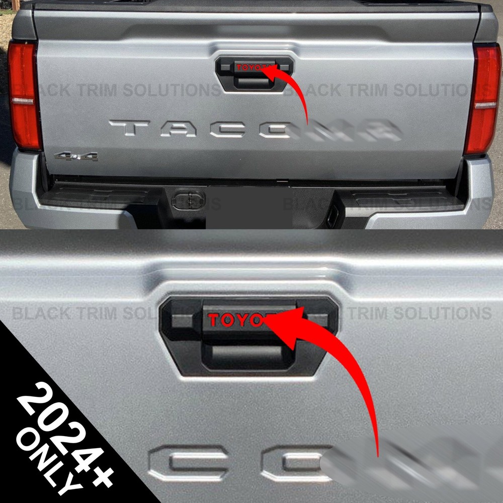 Red Overlay DECALS for Tailgate Rear Handle Letters For 2024-2026 Toyota Tacoma