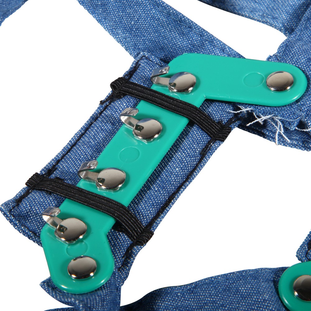 Dent Orthodontic High -Pull Headgear With Rigid Chin Cap High Pull Strap Blue