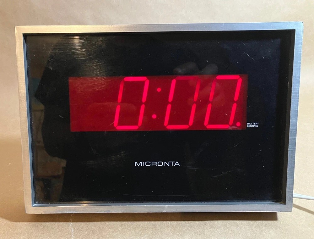 Vintage Micronta Electric Digital Wall Desk Clock, Working