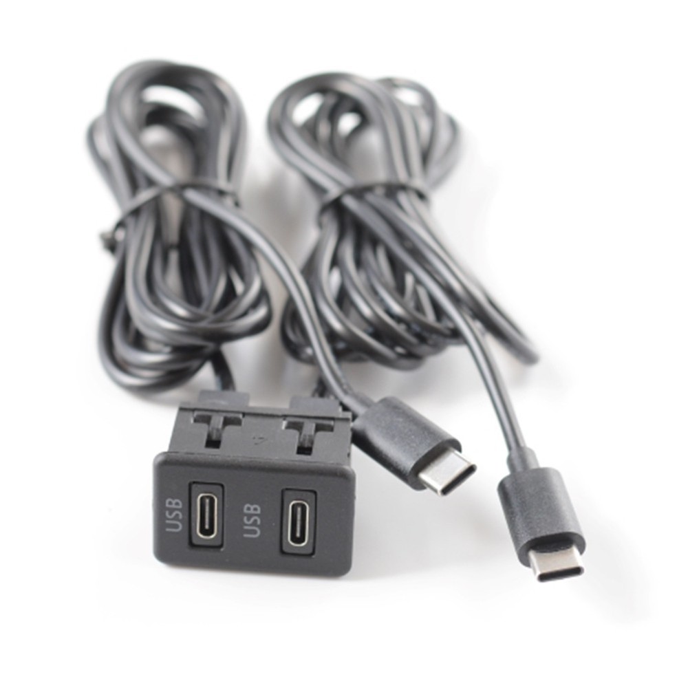 CENTER CONSOLE DUAL Type C PANEL SOCKET EXTENSION ADAPTER FOR VEHICLES