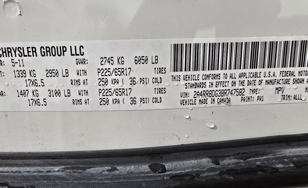 Used Blind Spot Detection System Warning Control Module fits: 2011 Chrysler Town