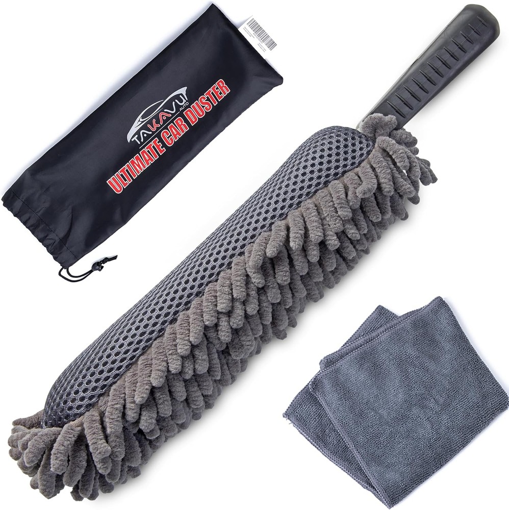 Car Duster Interior - Double-Sided Microfiber with fort Handle -