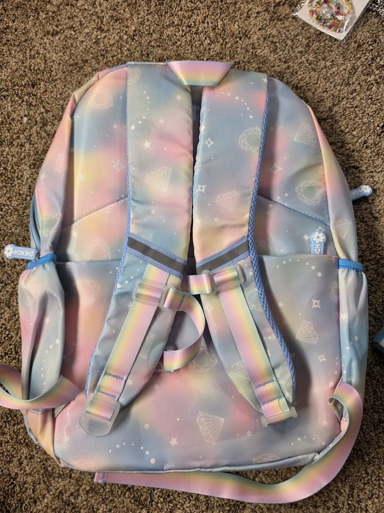 CHENCHI Dreamlike Backpack Large Multicolor Fairy Zip Canvas