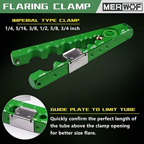 Flaring Tool for 1/4'' - 3/4'', 45 Degree Eccentric Cone Type Flaring Kit 2PCS