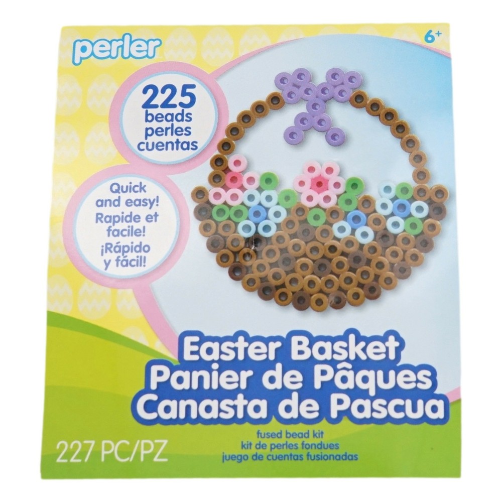 Perler Beads Easter Basket Activity Kit (6 Pack) Fused Bead Kit Egg Hunt
