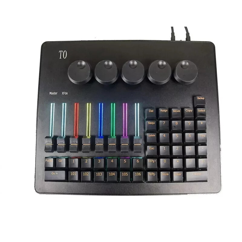 Moving head par stage Light DMX controller command wing onpc RGB led fader +bag