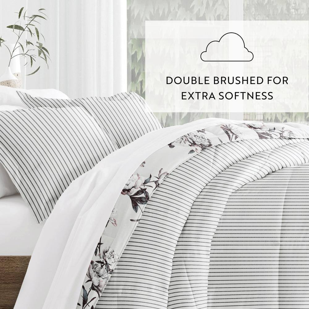 Patterned Reversible Microfiber All Season Down-Alternative Ultra Soft King Comf