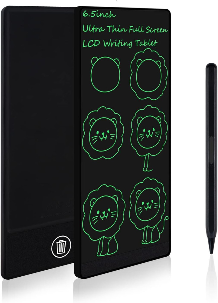 Mini LCD Writing Tablet, 6.5In Erasable Reusable Electronic Drawing Pads, Electr