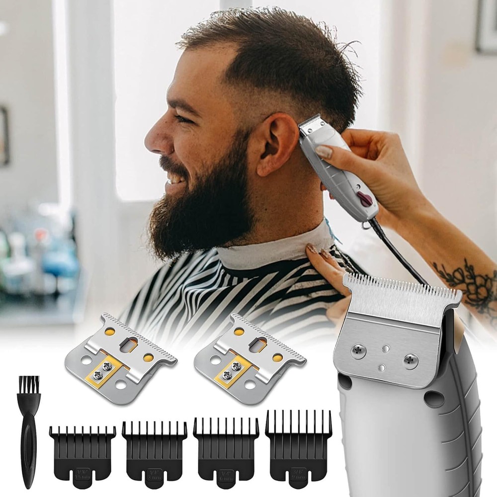 2 Pack Professional Barber-Grade T-Blade Replacement Compatible with Andis T-...