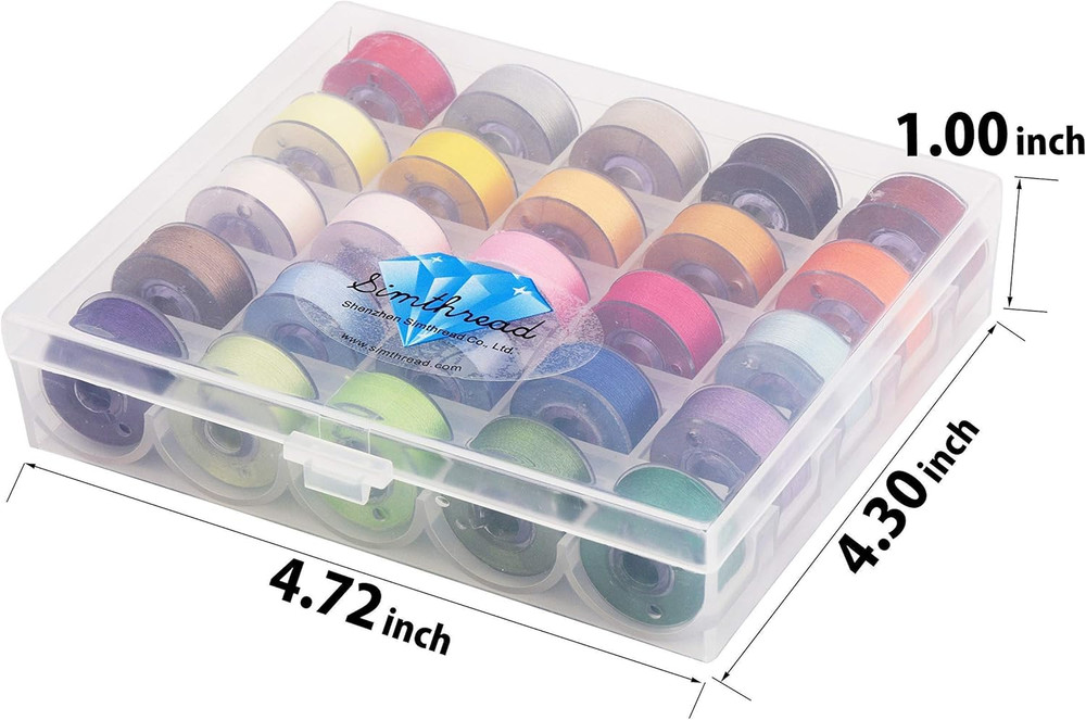 Brother 63 Color Embroidery Thread Bundle with Prewound Bobbins