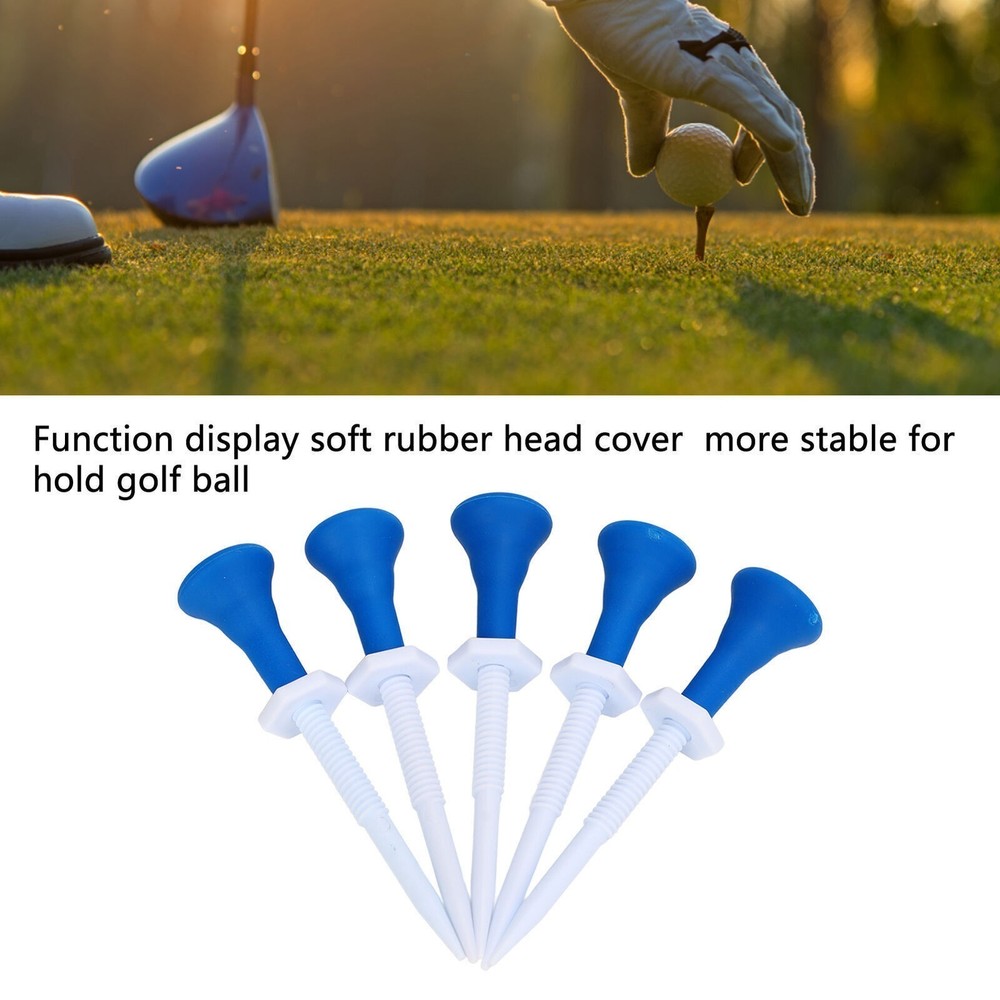 5pcs Golf Tees Holder Plastic 85mm Length Adjustable Hex Screw Nut Golf Training