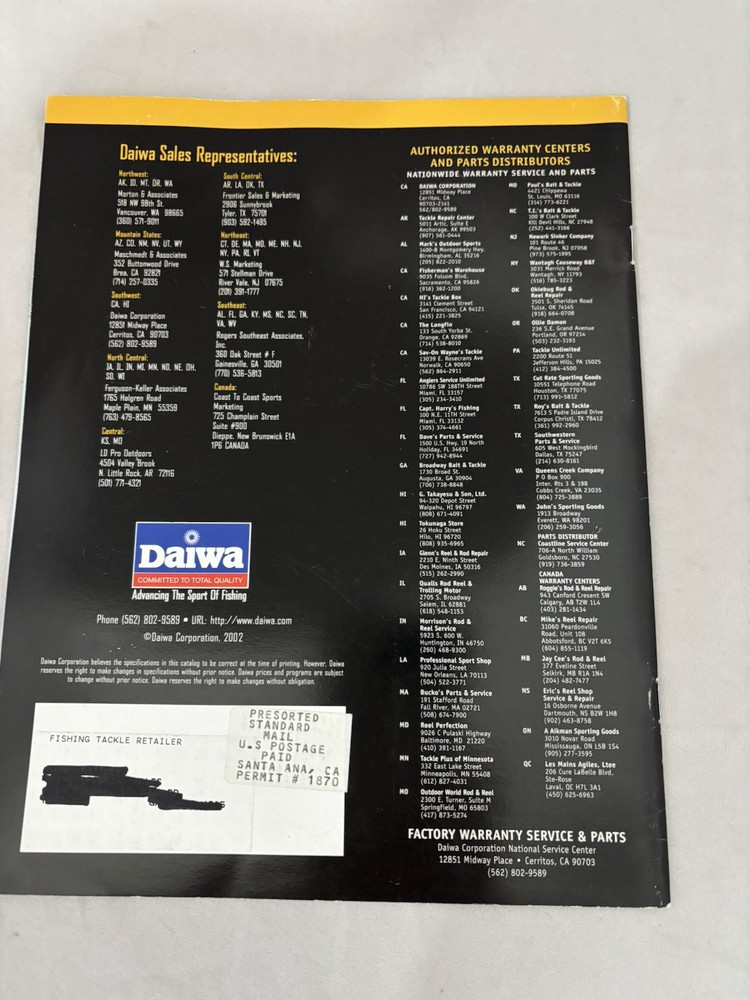 Daiwa Catalog ~ 2002-2003