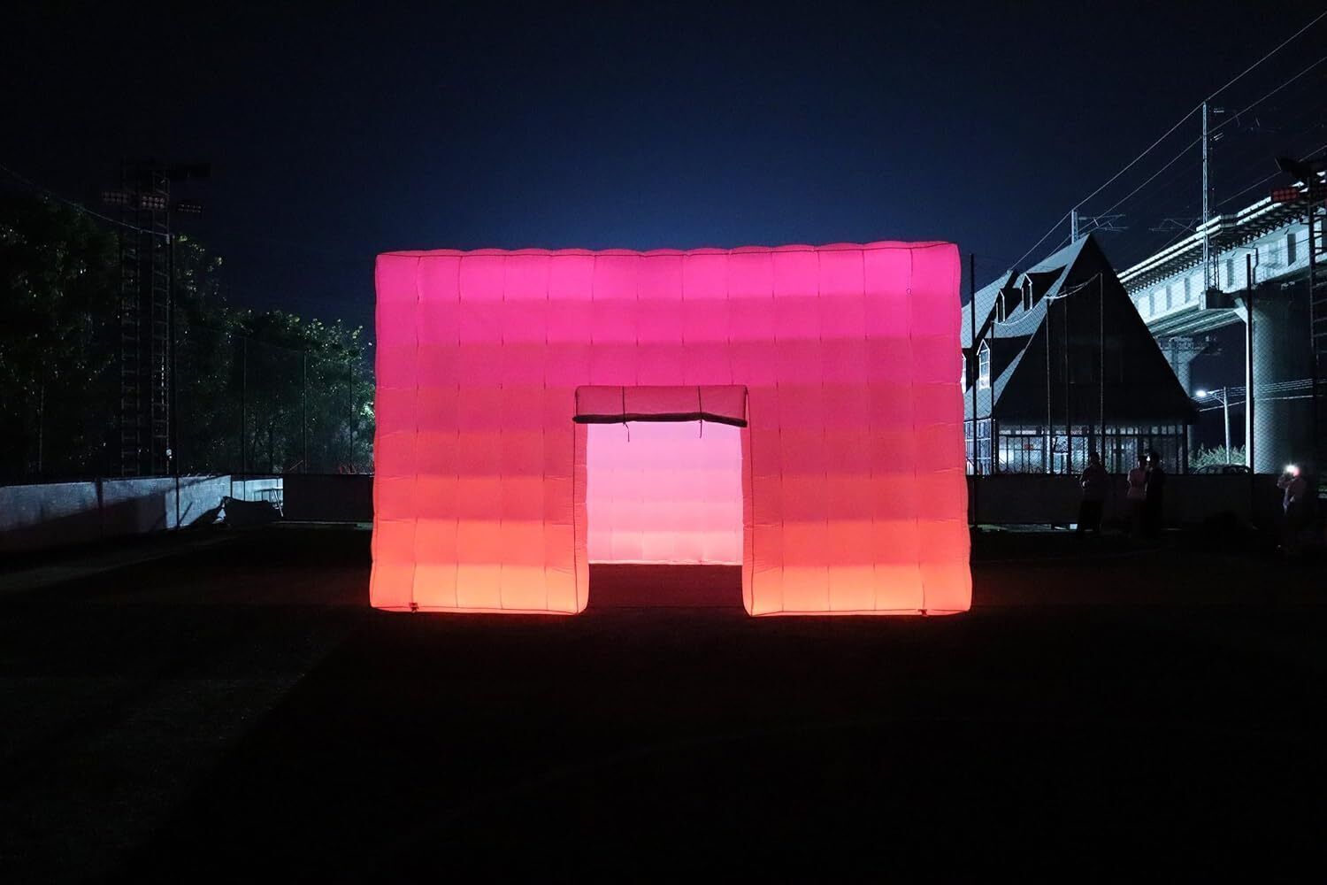 26x26x13ft Inflatable Night Club With LED Lights Cube Tent For Wedding Party