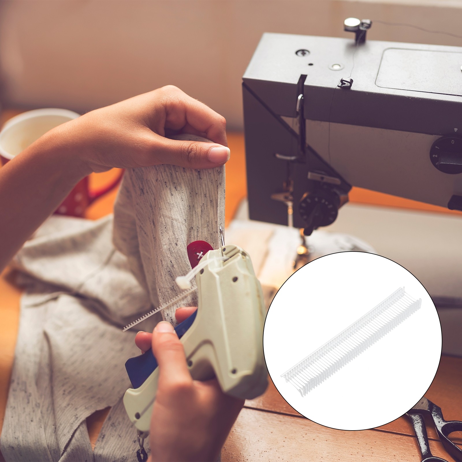 5000Pcs Standard Tagging Gun Fasteners 0.4" Transparent Garment Tags