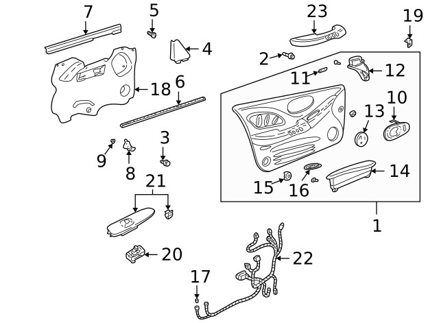 Genuine GM Mirror Trim 25660968