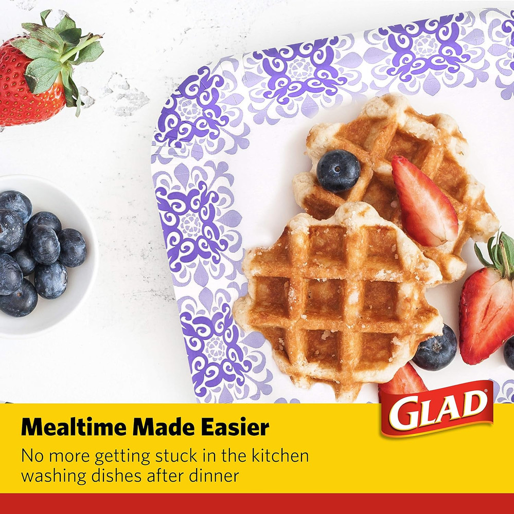 Square Disposable Paper Plates for All Occasions | Soak Proof, Cut Proof, Microw