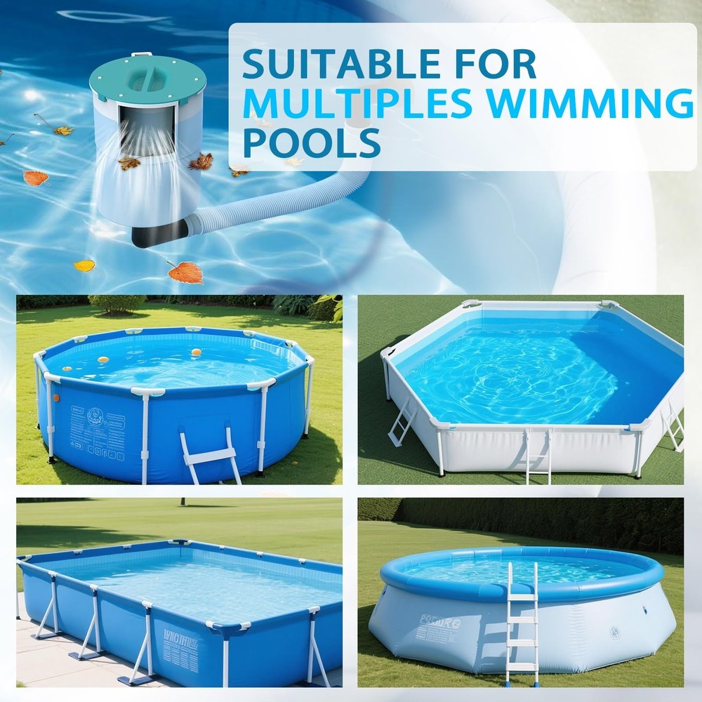 Surface Float Skimmer,No Installation Required, no Adjustable Bracket Require...