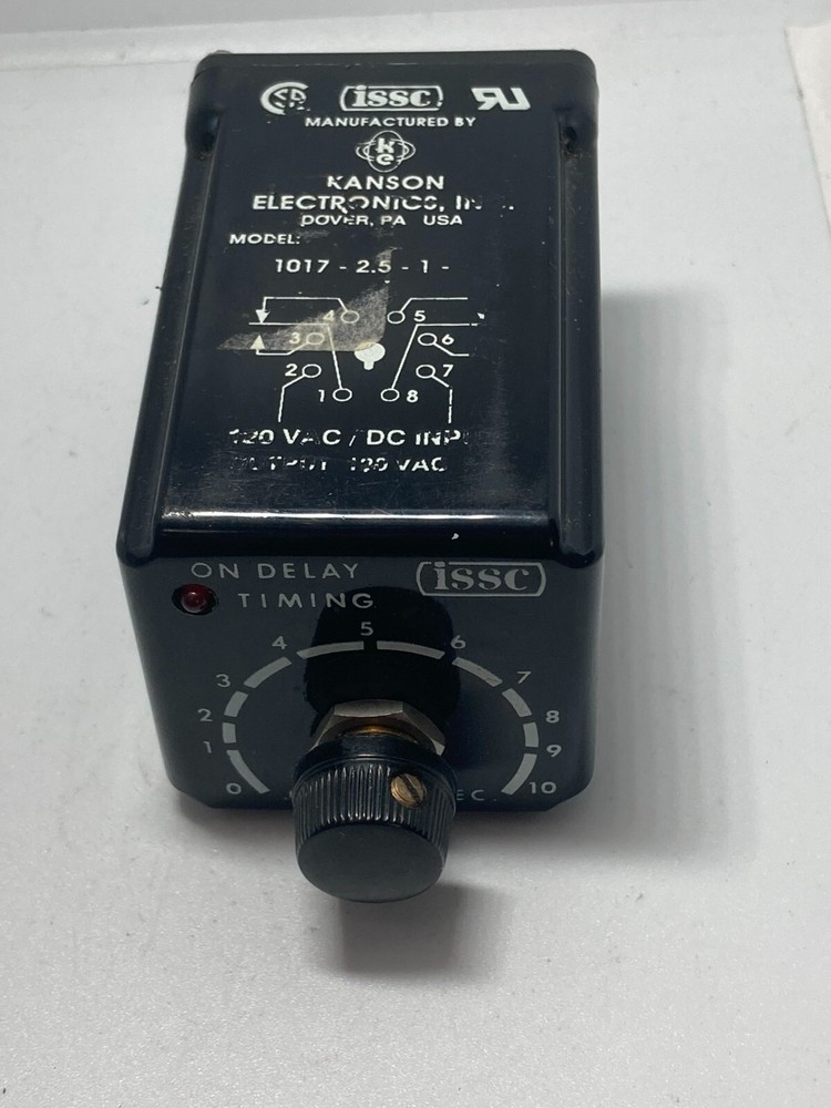 ISSC 1017-2.5-1 SOLID STATE TIME DELAY RELAY W/LED INDICATION 0.025-2.5 SEC 8 P