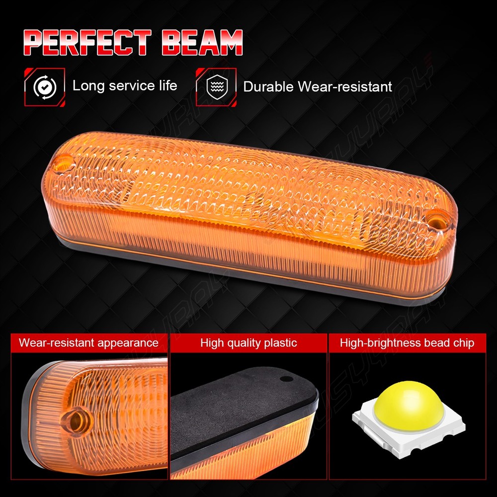Cab Lights Headlight #AR60250 For Deere Tractor 4pcs LED Amber +White