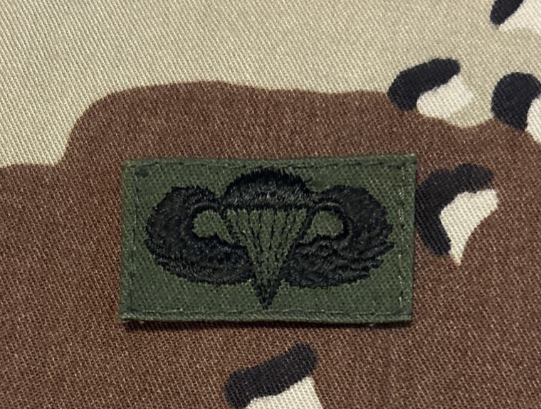 US Army Basic Parachutist Badge BDU Sew-On OD Green