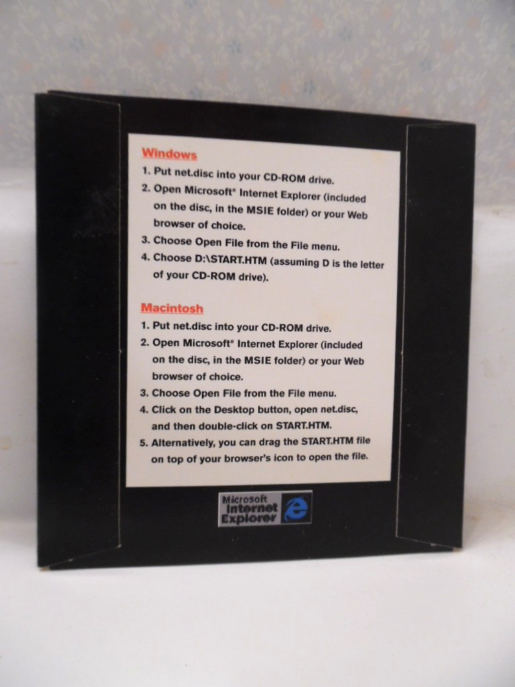 6 Vintage Net Disc Mac & Windows Software CDs