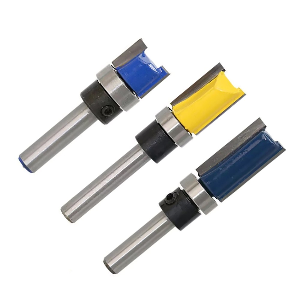 Router Pattern Bit 3 Pieces 1/4 Inch Shank Flush Trim Pattern Template Router