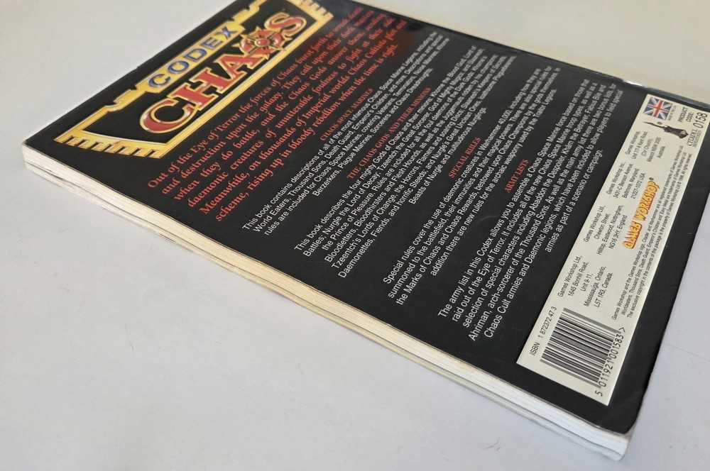 Warhammer 40k Codex Chaos Supplement 2nd Edition 1996