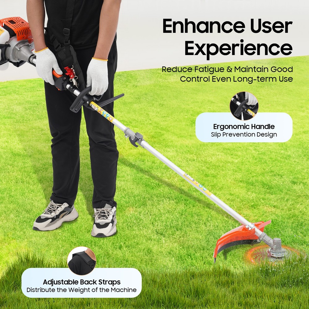 5-in-1 Gas Hedge Trimmer Tool, 52CC 2-Stroke Multi-Functional Eater