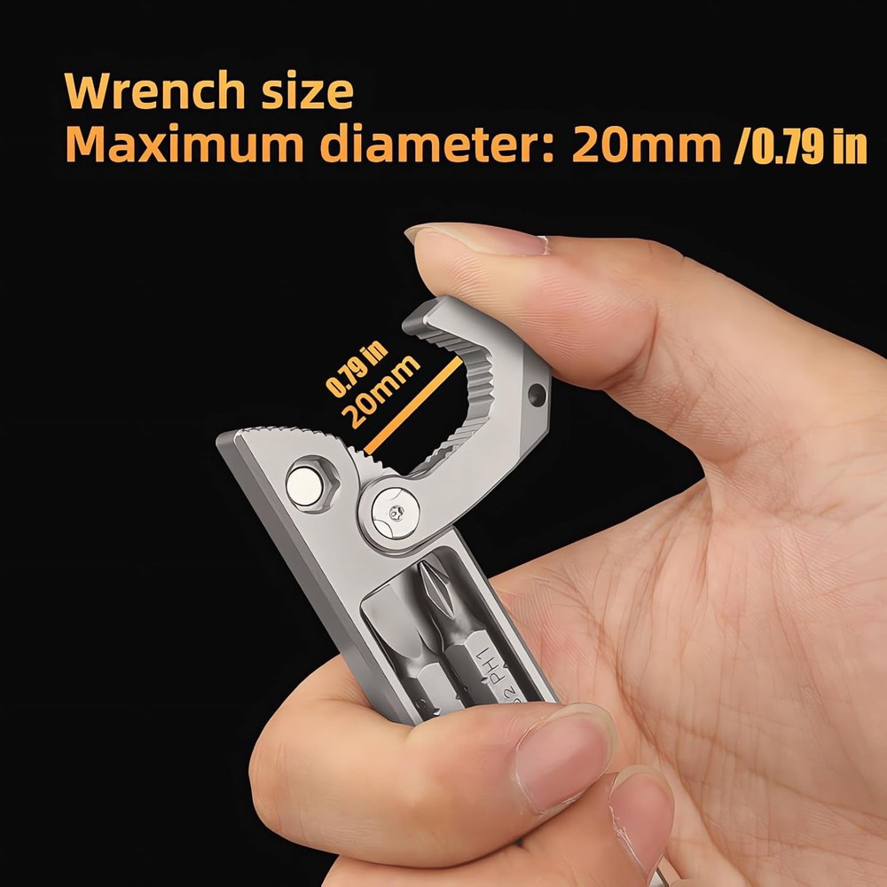 Titanium Pry Bar,Multi-tool,EDC Tool,Versatile Large, 03 Grey-l
