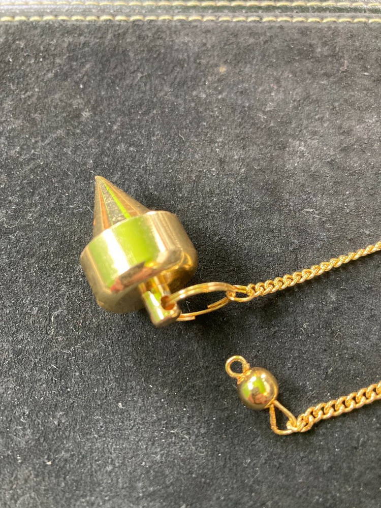 Gold Plated Pendulum Dowsing Question Answer Cast Your Future Heavy Top Shape