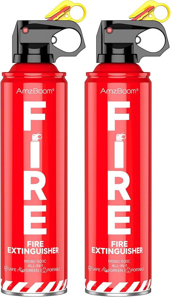 2-Pack Fire Extinguisher for Home, Kitchen, Car, and Grill with Mounting Bracket