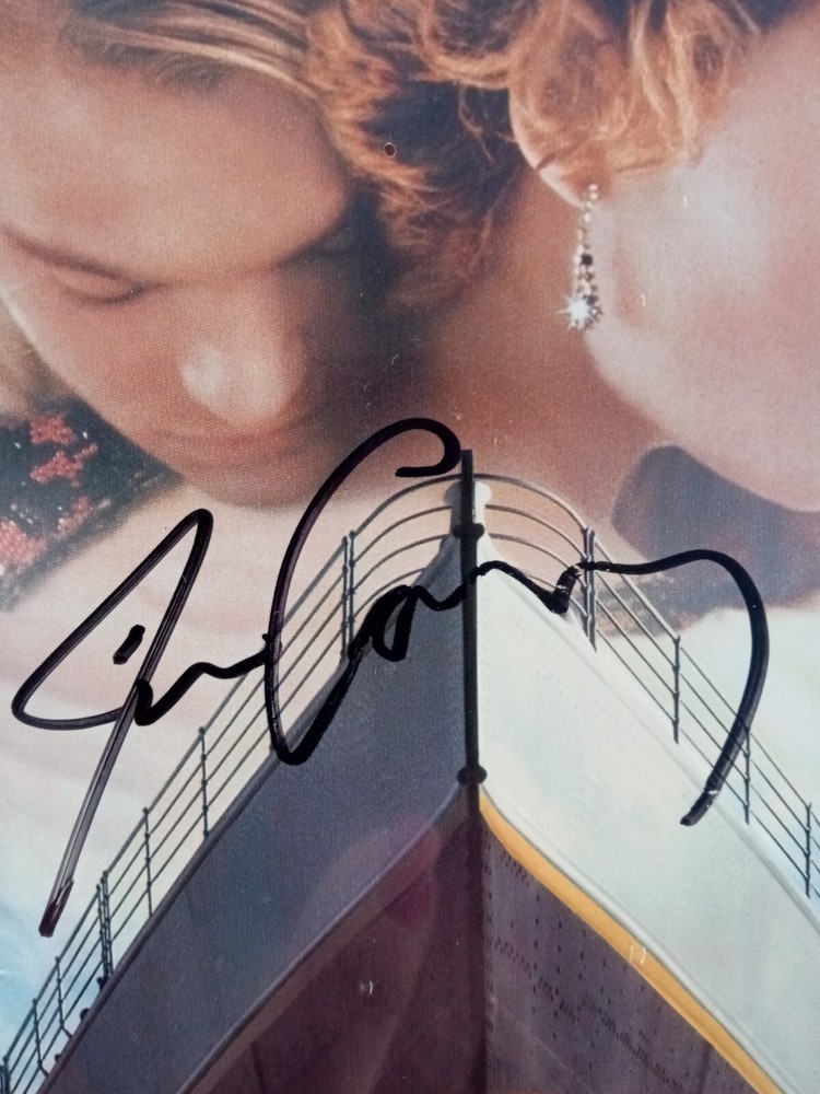 TITANIC VHS BOX SET AUTOGRAPHED SIGNED BY JAMES CAMERON