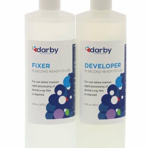 15 Second Chairside Developing Solution Developer/Fixer, Twin Pack