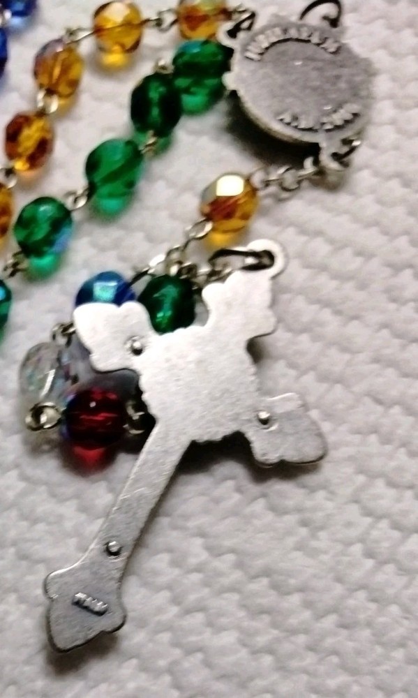 2000 Jubilee Multi Color Crystal Rosary Original Packaging Excellent Condition