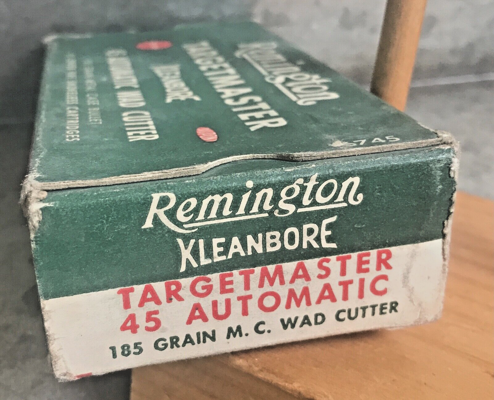 Vtg Remington Targetmaster Kleanbore 45 Automatic W C Empty Ammo Box 185 Gr 6745