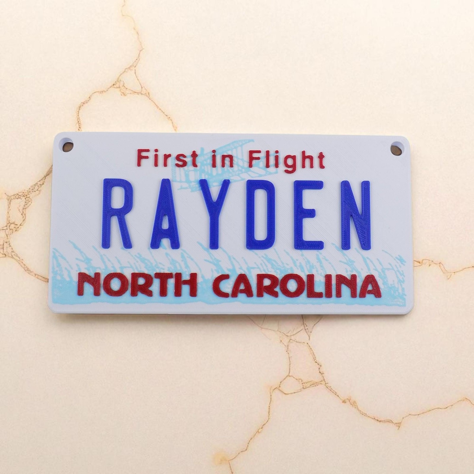 Personalized Mini License Plate Tag – Custom 3D 4x2” State Plate for Kids