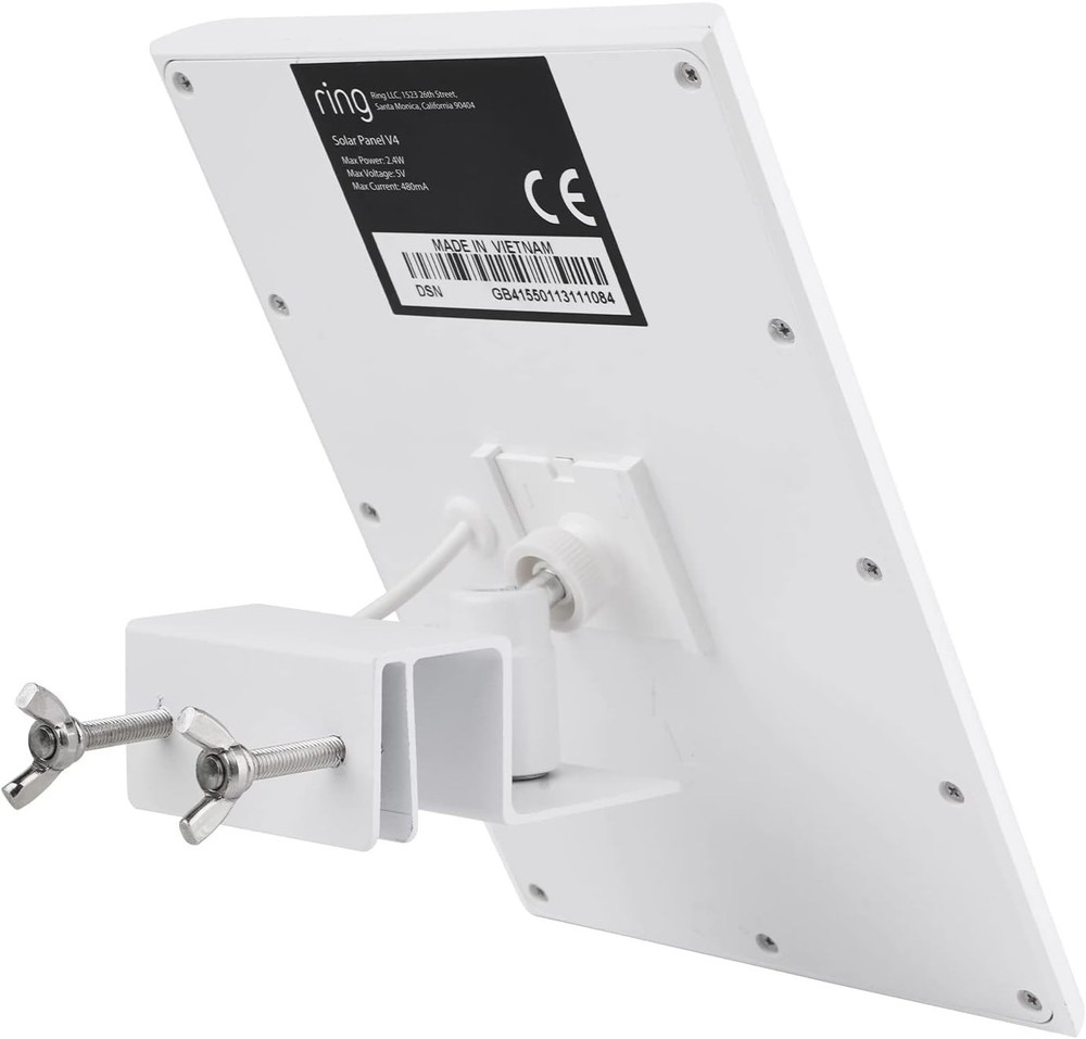 360-Degree Adjustable Mount Bracket for Ring Solar Panels - Weatherproof Design