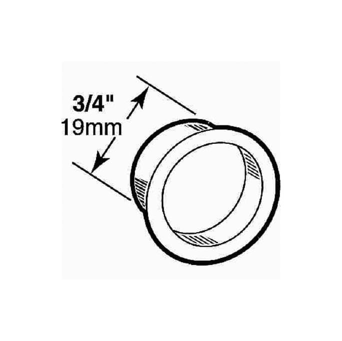 Bypass Door Finger Pull Steel 0.75 Inch Diameter