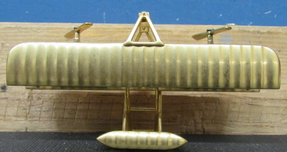 RARE Smithsonian Bulova Wright Brothers desktop twin clock