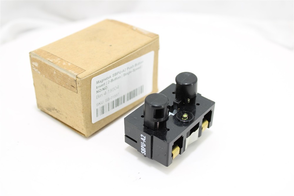 Magnetek SBPU-A2 Push Button Insert | 2-Button | Single-Speed | NO/NO