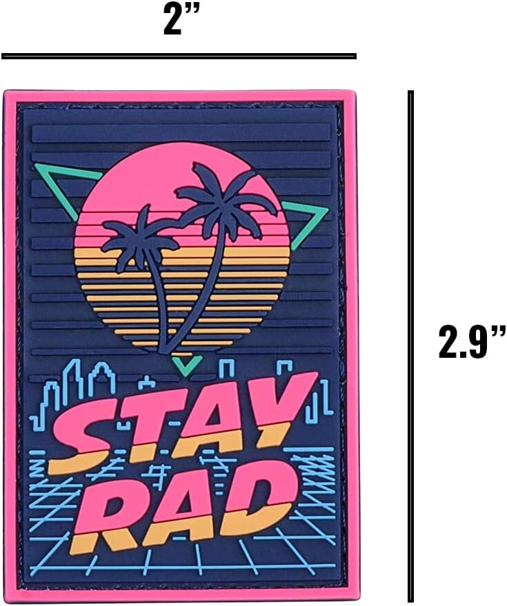 CAT Outdoors Stay Rad PVC Patch - Morale Patch PVC - hook and loop patch