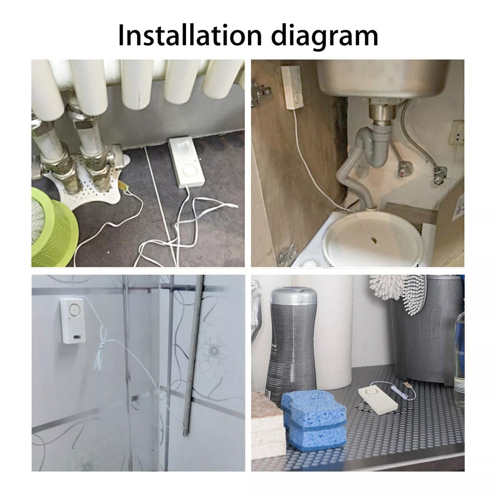 Effective Device Water Leak Alarm Flood Level Overflow Detector Security