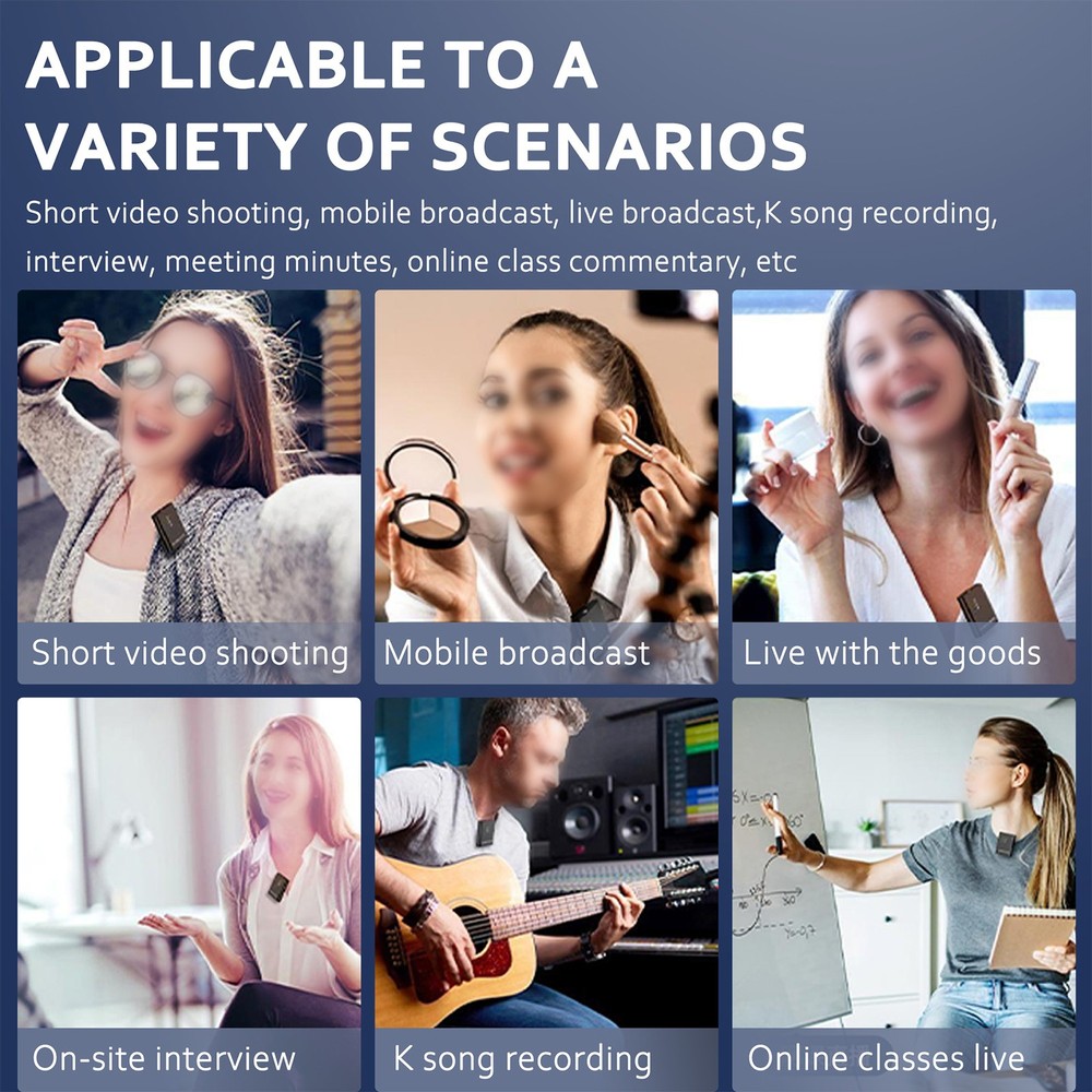 Wireless Lavalier Microphone System With 3 Receiver Noise Reduction CPSC