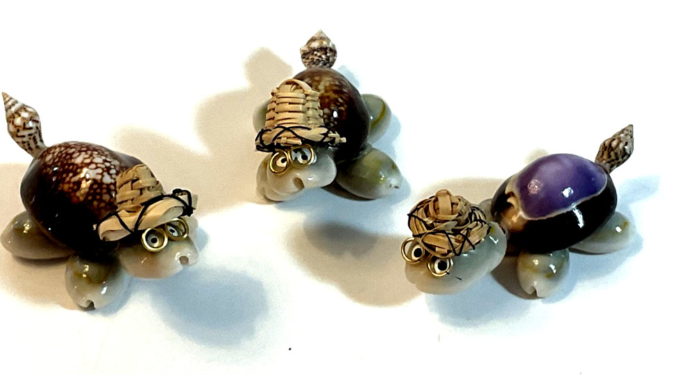 3 Turtle Figurine Figures Knick Knacks Miniature Statue Decor Shells