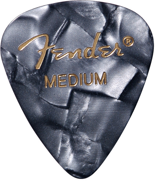 Fender Black Moto 351 Shape Picks Med 12 Pack