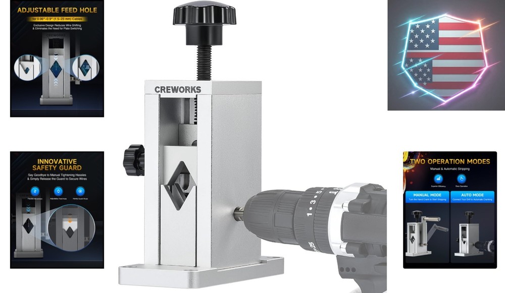 Manual Wire Stripper Machine with Patent, Drill Powered Wire Stripper with Ad...